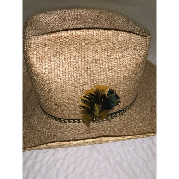 Vintage Resistol Cattleman Size 6 7/8 Straw Western Cowboy Hat - Picture 3 of 7
